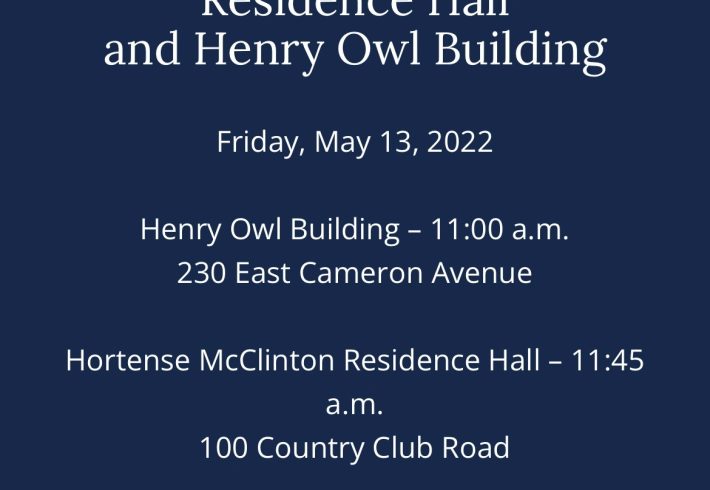 Owl and McClinton Building Dedications – EVENT UPDATE!