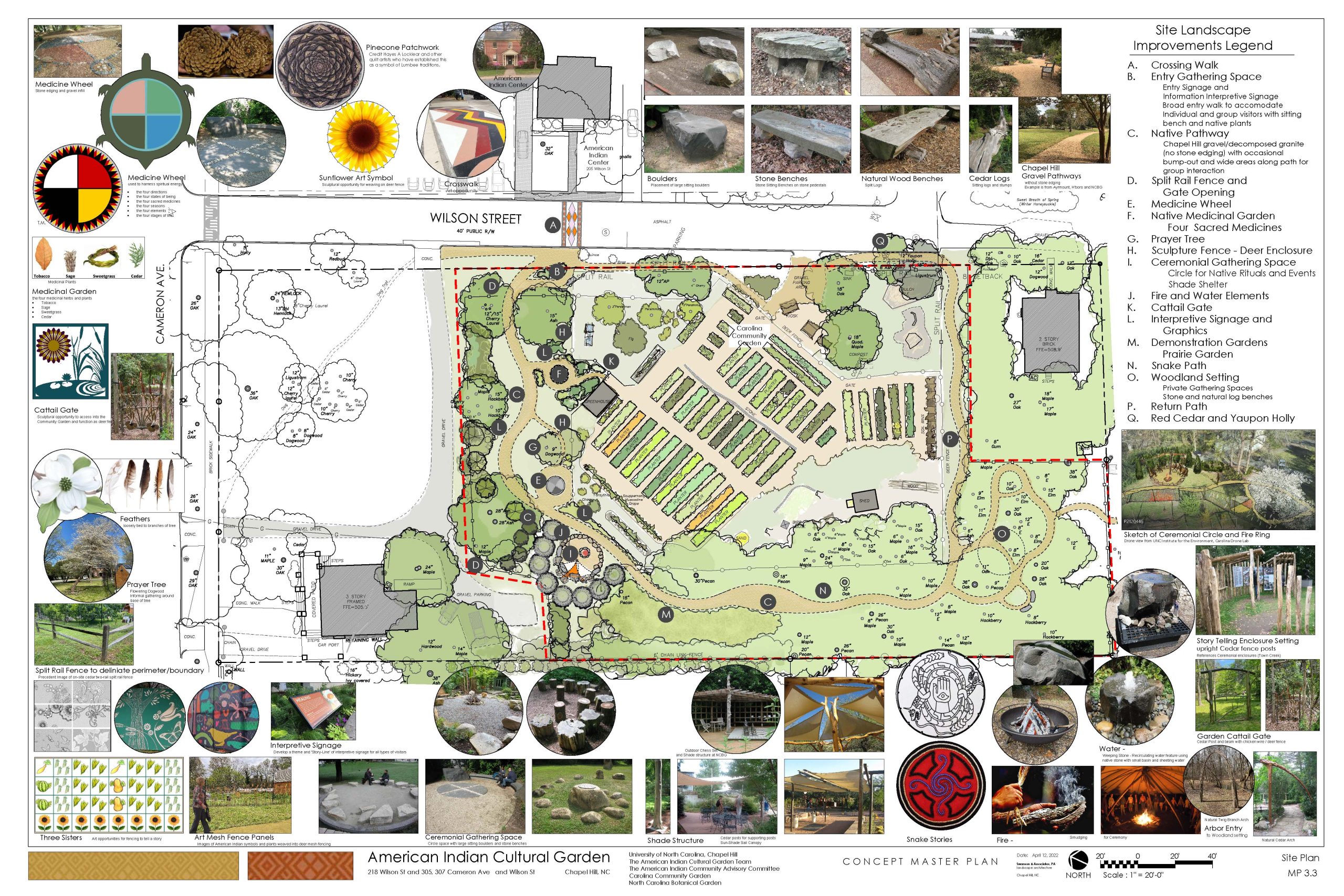 A plan for the American Indian Cultural Garden